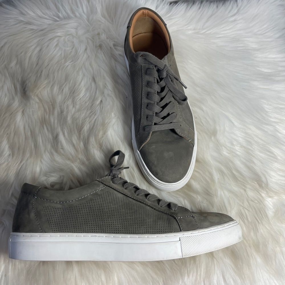 Nordstrom‎ Grey Perforated Suede Oxford Style Sneaker A 9
